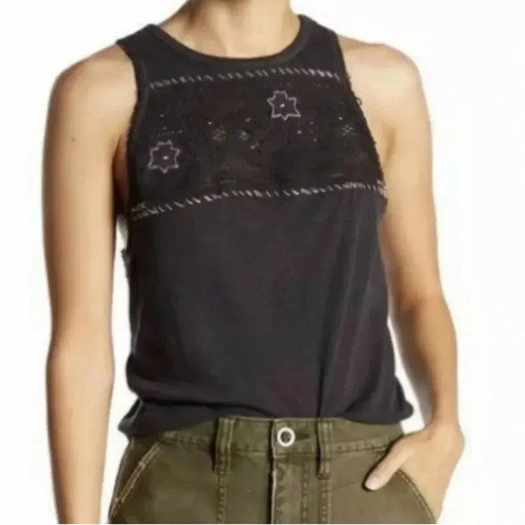 Free People Window Crochet Tank Top - Picture 1 of 8